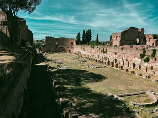 Sticker - The Roman Forum view, city square in ancient Rome stock photo