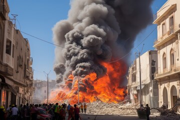 War in israel intense battle scenes as soldiers engage in conflict in the middle east