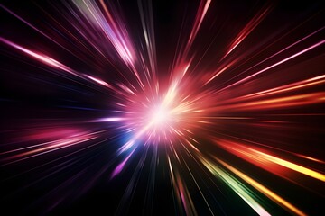 Wall Mural - Colorful speed motion light lines