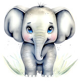 Namalowany słonik ilustracja