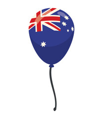 Poster - australia day balloon flag