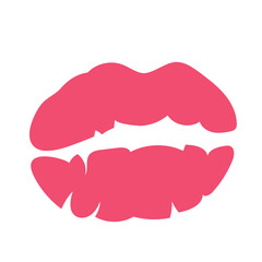 Canvas Print - kiss lips illustration design