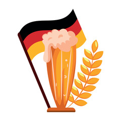 Canvas Print - germany flag and beer