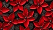 seamless red black flowers leaves fantastic stars wow rot blue wall good greed princess