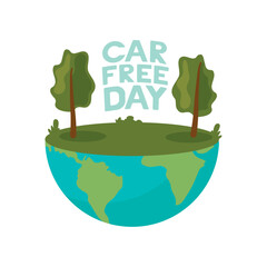 Poster - free car day symbol