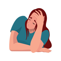 Sticker - depression woman unhappy