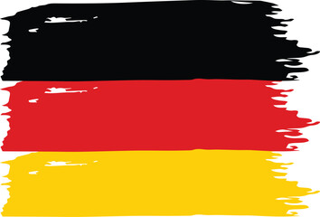 Wall Mural - Germany Flag Vector Aesthetic Brush Strokes