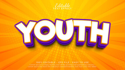 Wall Mural - Editable text effect - Fun and youth text effect template