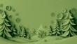 冬の森のクリスマスのフレーム