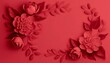赤い芍薬の花のフレーム