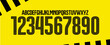 font vector team borussia dortmund BVB 2014 - 2015 kit sport style. soccer font. football style font with dynamic lines. bundesliga font. sports style letters and numbers for soccer team