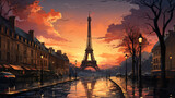 Fototapeta Paryż - Paris Tourism Background
