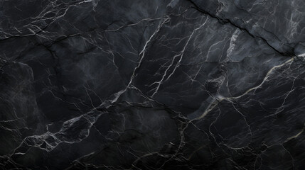 Canvas Print - Black marble stone texture background material marble texture. generative AI.