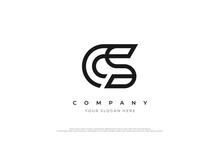 Initial Letter CS Monogram Logo Design Vector