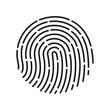 © Marina - Fingerprint vector icon. ID app sign. Black identification symbol.