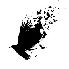 Wall Mural - birds flying feather, birds svg, birds png, feather svg, feather png, bird, vector, eagle, silhouette, animal, wing, illustration, flying, tattoo, wings, black, design, feather, nature, art, icon, sym