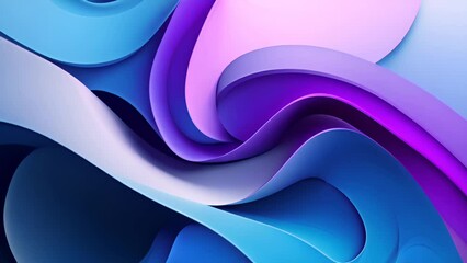 Abstract wavy background with blue and violet colors. AI generative.