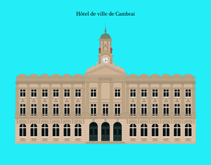 Canvas Print - Hôtel de ville de Cambrai, France