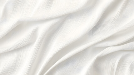 Wall Mural - White linen fabric texture background, seamless pattern of natural textile marble texture. Generative Ai.