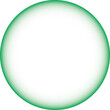 Grüner Kreis mit Farbverlauf zur Mitte, mit scharfem Rand, transparenter Innenfläche und Hintergrund - als Überlagerung, Overlay und anderweitigen Gestaltungsmöglichkeiten