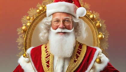 Poster - santa claus with christmas gifts