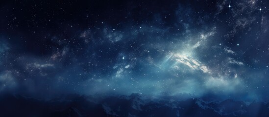 Wall Mural - Milky way cosmic background with stardust and shining star