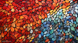Fototapeta  - Colorful glass mosaic and tile. Generative Ai.