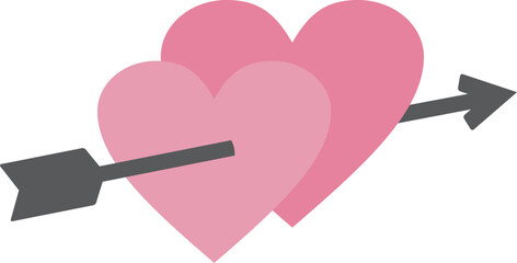 Poster - Two heart arrow icon