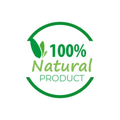 Sticker - natural green background logo vector