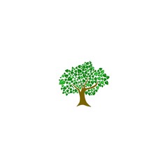 Poster -  Tree logo icon isolated on white background