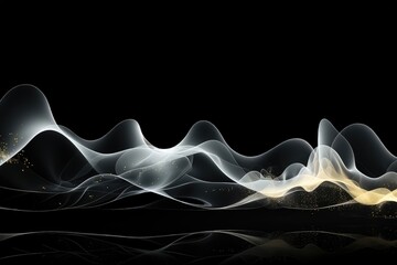 Wall Mural - an abstract wallpaper with a sci-fi, futuristic flair against a black background, creating a visuall
