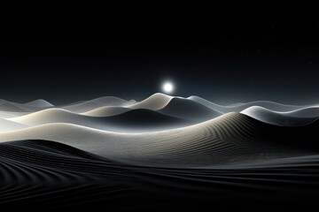 Wall Mural - an abstract wallpaper with a sci-fi, futuristic allure against a black background reveals a captivat
