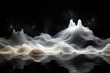 Wall Mural - an abstract sci-fi wallpaper against a black background, creating a visually captivating and mysteri