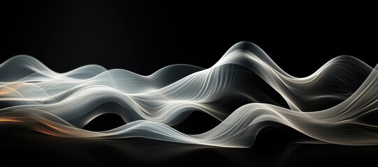 Wall Mural - an abstract sci-fi wallpaper against a black background, creating a visually captivating and mysteri