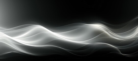 Wall Mural - an abstract wallpaper with a black background, in a wide format, creating a visually captivating com