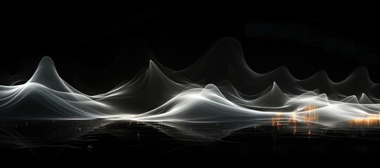 Wall Mural - an abstract wallpaper with a black background, in a wide format, creating a composition that seamles