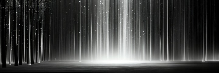 Wall Mural - an abstract wallpaper with a black background, in a wide format, creating a visually captivating and
