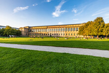 Germany, Bavaria, Munich, Lawn And Footpath In Front Of Alte Pinakothek Museum