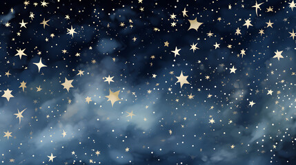 Wall Mural - magic starry night. seamless vector pattern with stars texture marble. generative ai.
