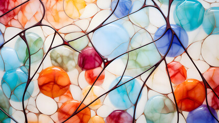 Poster - Multi Color vines marble texture or abstract background. onyx marbl in multi color vines glass effect texture feels natural figure natural marble. The colorful of the drops colors on t. Generative Ai.