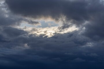 Wall Mural - Image of dark clouds in the sky