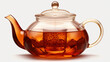 Teatime Delight Tea Pot on white Background