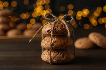 Wall Mural - Delicious, fragrant Dutch Christmas cookies Pepernoten close-up