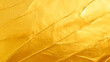 Shiny yellow leaf gold foil texture background. Generative Ai.