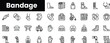 Set of outline bandage icons