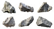 Realistic rock shape on a transparent background png file. 