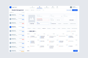 Wall Mural - student school teacher education manage program ui design