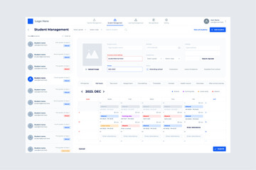 Wall Mural - student school teacher education manage program ui design