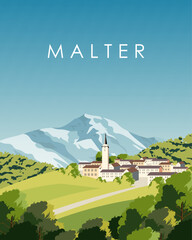 Wall Mural - malter travel poster