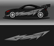 racing car wrap rally livery. design abstract black strip for car wrap, vinyl sticker, and decal. isolated on black background	

